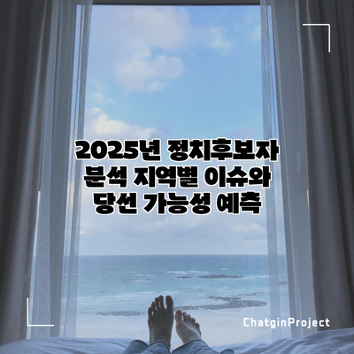 2025년 정치후보자 분석: 지역별 이슈와 당선 가능성 예측