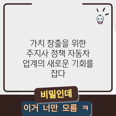 가치 창출을 위한 주지사 정책: 자동차 업계의 새로운 기회를 잡다