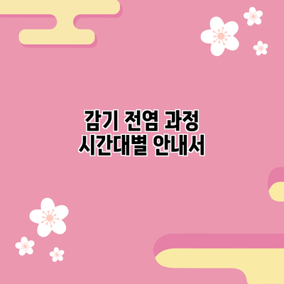 감기 전염 과정 시간대별 안내서