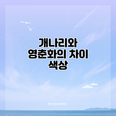 개나리와 영춘화의 차이: 색상
