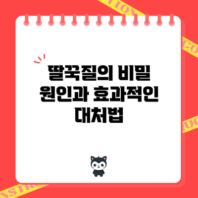 딸꾹질의 비밀: 원인과 효과적인 대처법