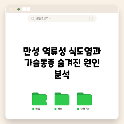 만성 역류성 식도염과 가슴통증: 숨겨진 원인 분석