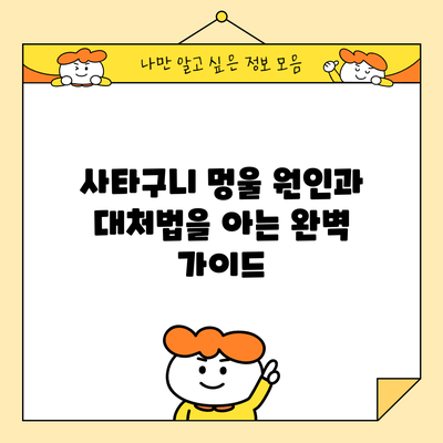 사타구니 멍울: 원인과 대처법을 아는 완벽 가이드