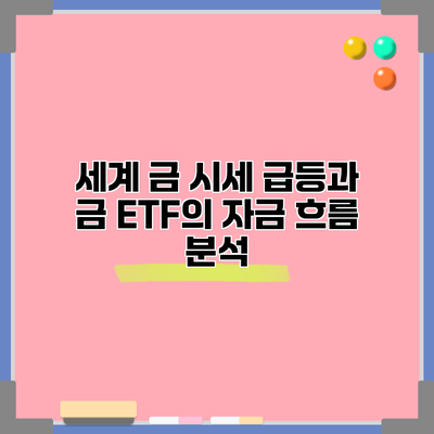 세계 금 시세 급등과 금 ETF의 자금 흐름 분석
