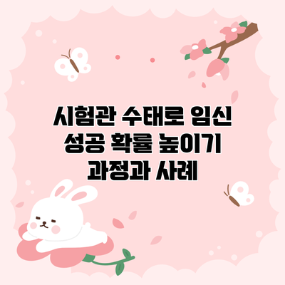 시험관 수태로 임신 성공 확률 높이기: 과정과 사례