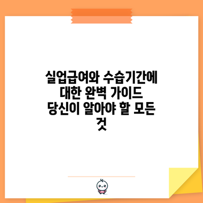 실업급여와 수습기간에 대한 완벽 가이드: 당신이 알아야 할 모든 것