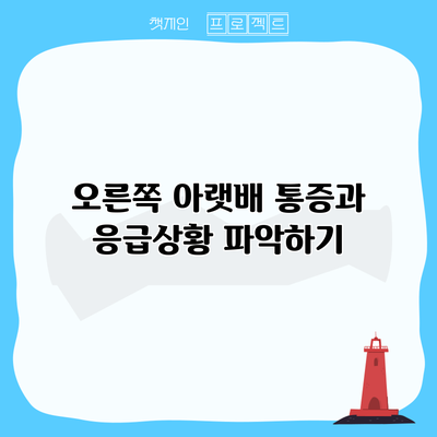오른쪽 아랫배 통증과 응급상황 파악하기
