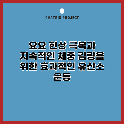 요요 현상 극복과 지속적인 체중 감량을 위한 효과적인 유산소 운동