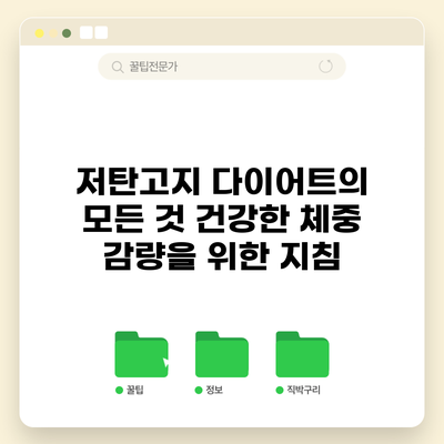 저탄고지 다이어트의 모든 것: 건강한 체중 감량을 위한 지침