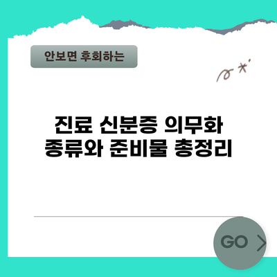 진료 신분증 의무화: 종류와 준비물 총정리