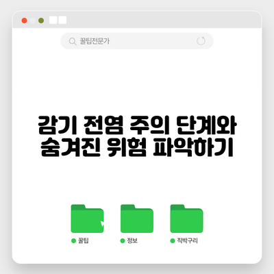 감기 전염 주의 단계와 숨겨진 위험 파악하기