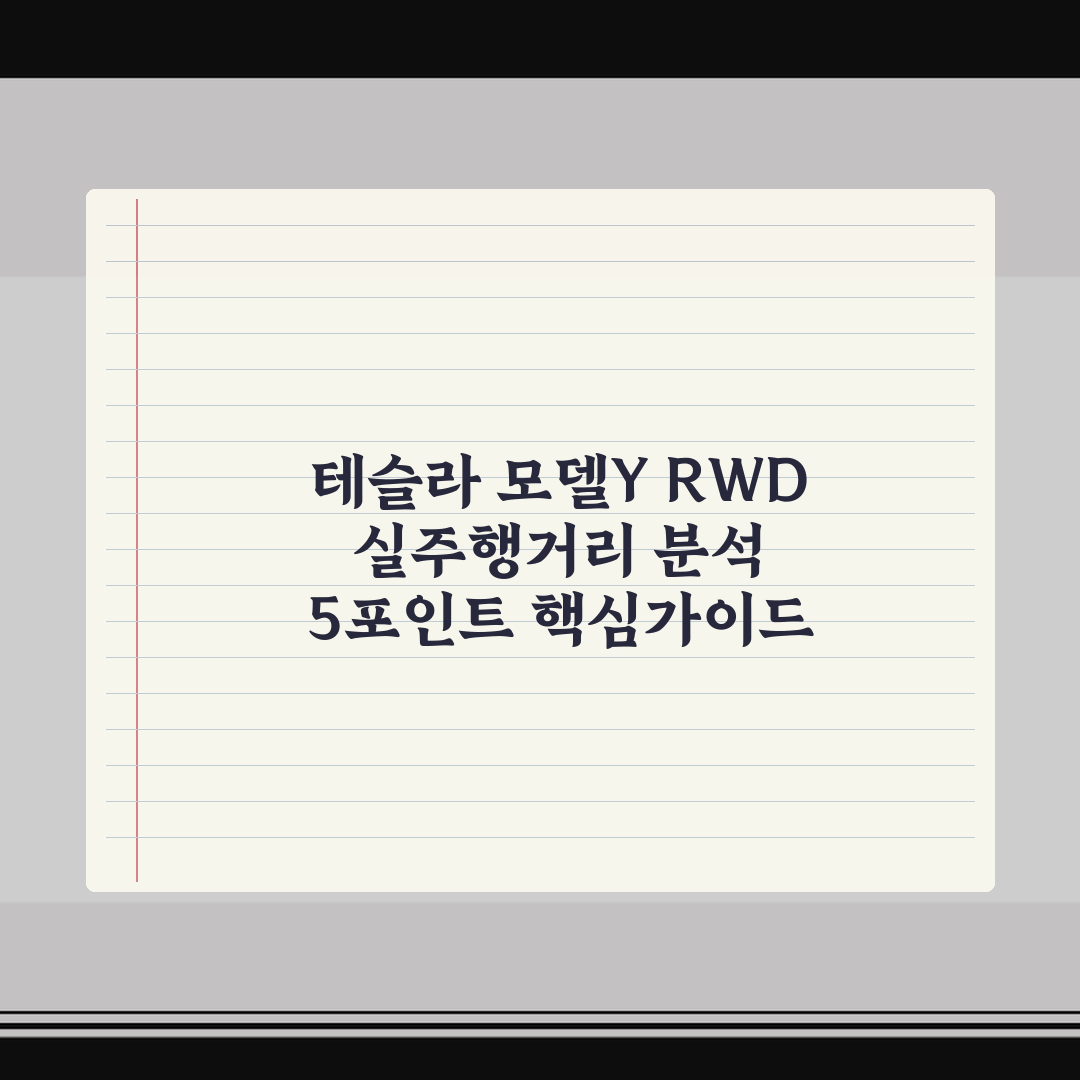 테슬라 모델Y RWD 실주행거리 분석 5포인트 핵심가이드